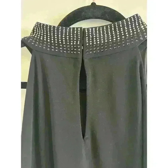 White House Black Market Beaded Neckline Halter Cocktail Dress Size XL - Picture 5 of 8